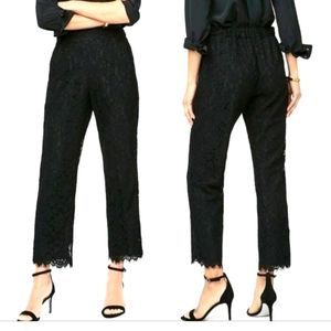 J. Crew High-Rise Pull On Peyton Wide Leg Pant in Lace, Size 12, New with Tags